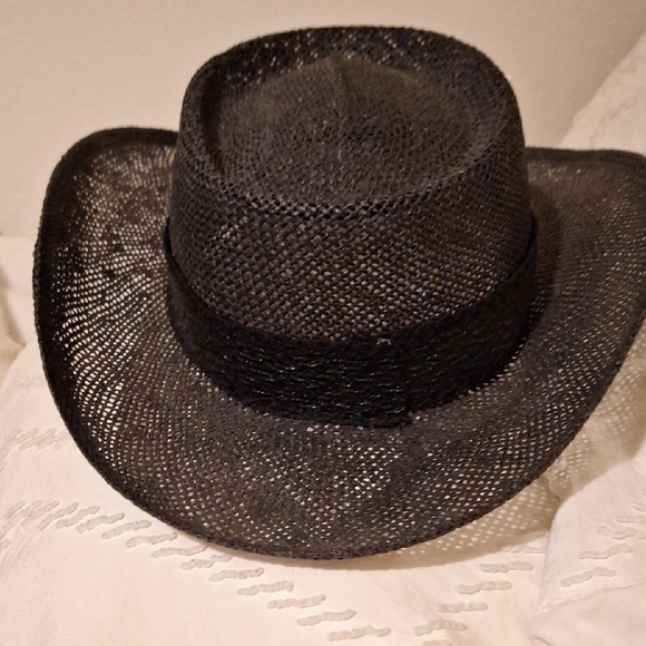 Men's Black Woven Hat - Picture 3 of 4